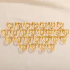 Stainless Steel Initials Flower Heart Rings - Image 8