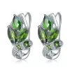 GEM'S BALLET 3.11Ct Natural Chrome Diopside Gemstone Stud Earrings 925 Sterling Silver Leaf Earrings for Women  Fine Jewelry - Image 6