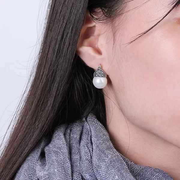 Lotus Fun Real 925 Sterling Silver Natural Mother of Pearl Earrings Fine Jewelry Vintage Fashion Drop Earrings for Women Brincos - Image 4