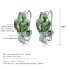 GEM'S BALLET 3.11Ct Natural Chrome Diopside Gemstone Stud Earrings 925 Sterling Silver Leaf Earrings for Women  Fine Jewelry - Image 5