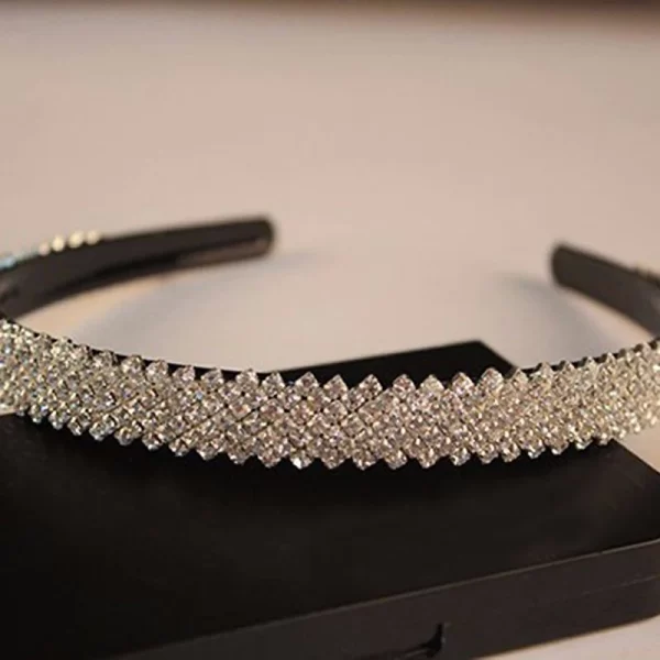 Shiny Clear Crystal Headband Luxury Har Accessories Diamante Prom Hairband For Women Girls Wedding Party - Image 3