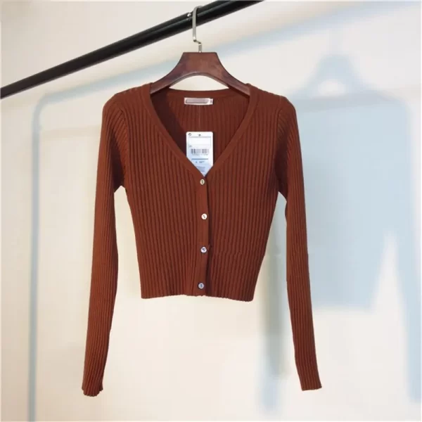 Neploe Spring Newly Patchwork Women Cardigans 2024 Fashion Slim Ladies Knitted Sweater Long Sleeve Buttons Sweaters 65057 - Image 3