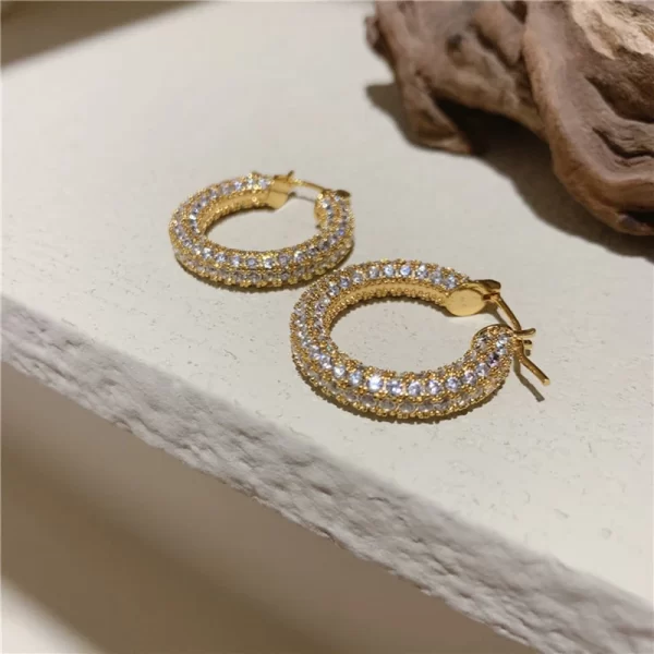 Peri'sBox  Large Small Chunky Hoop Earrings Set With Zircon Huggie Earring Hoops Unusual Cute Trendy Earrings For Women Gifts - Image 10
