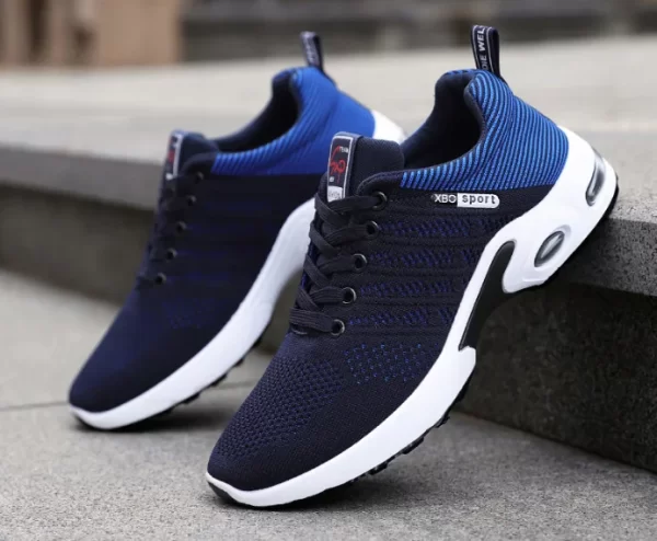 Men's shoes spring new trend men's shoes breathable lace-up running shoes Korean version of light casual walking shoes men - Image 3