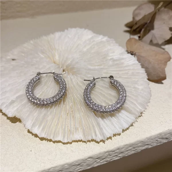 Peri'sBox  Large Small Chunky Hoop Earrings Set With Zircon Huggie Earring Hoops Unusual Cute Trendy Earrings For Women Gifts - Image 7
