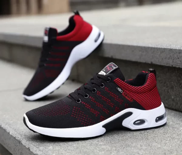 Men's shoes spring new trend men's shoes breathable lace-up running shoes Korean version of light casual walking shoes men - Image 2