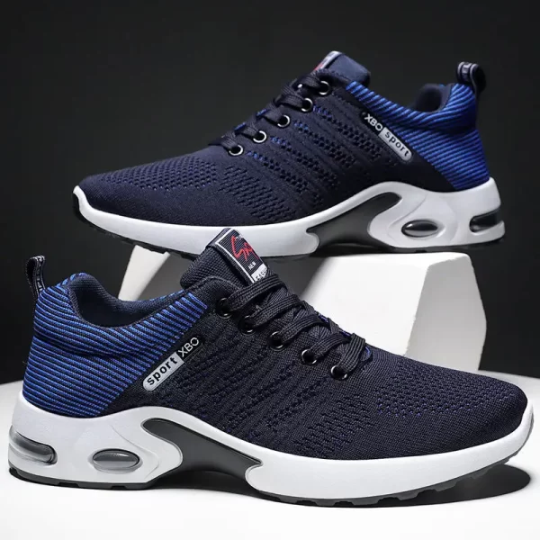 Men's shoes spring new trend men's shoes breathable lace-up running shoes Korean version of light casual walking shoes men - Image 5