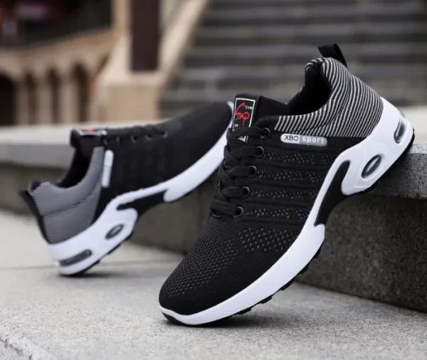 Men's shoes spring new trend men's shoes breathable lace-up running shoes Korean version of light casual walking shoes men - Image 4