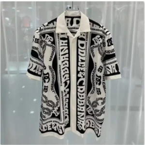 2026 men's light luxury printed shirt, men's and women's short sleeved shirt, 100% fiber, fashionable and comfortable, casual gi