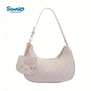 Sanrio 2026 New Sanrio Pink Cute Hello Kitty Armpit Bag, Cartoon Girl Fashion Versatile Shoulder Bag Handbag