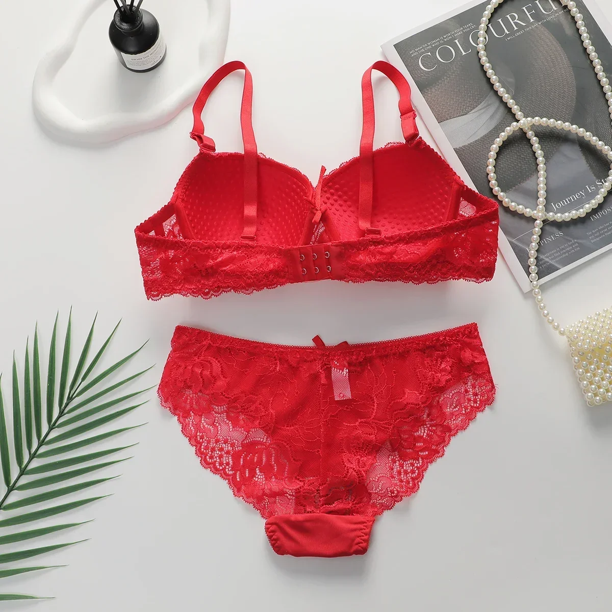 2-piece Sexy Multi-color Lingerie Set For Women's Gathering Push Up Underwear For Women's Flower Underwear - Image 3