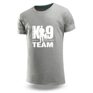 2025 Summer Man's K9 Team Logo Print Round Neck Fashion Design Slim Fit Soild Color Brand High Quality Slim Cotton T-shirt
