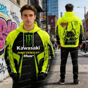 ļ¼Kawasaki ļ¼Men Hoodie Y2K Kawasaki Hoodie Sportswear High Quality Men's Skeleton Hoodie Street Motorcycle Uniform Adult Hoodie