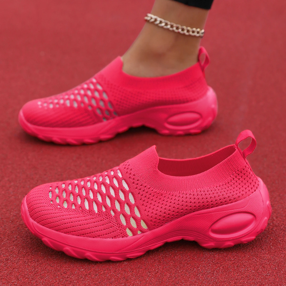 2025 New Red Women's Casual Sneakers Comfortable Tennis Shoes Lightweight Sneakers Women Plus Size Student Vulcanized Shoes - Image 7
