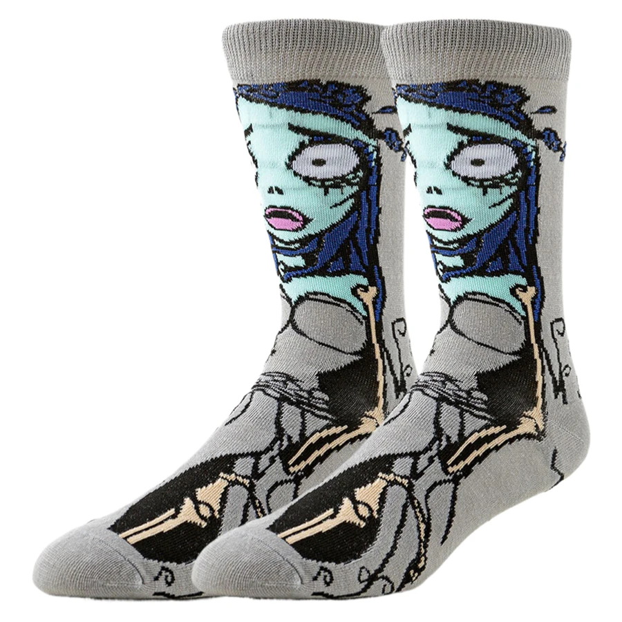 Disney Cartoon Anime Socks Men Women Jack Skellington Sally Novelty Funny Casual Crew Socks Christmas Halloween - Image 18