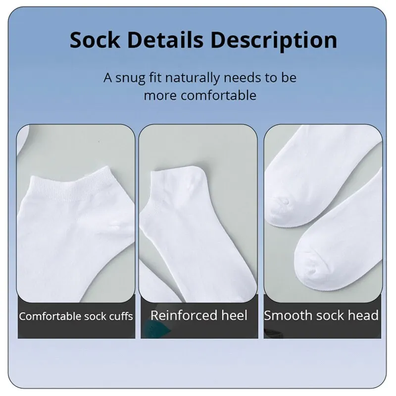 10 Pairs Unisex Casual Plain Color Boat Socks Thin Breathable Comfy Anti Odor Sweat-absorbing Low Cut Ankle Socks For Men Women - Image 6
