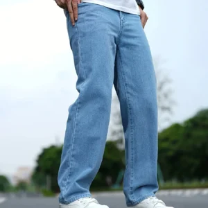 Men's straight-leg jeans, loose wide-leg jeans, cargo hip-hop jeans, stylish versatile long pants