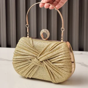 Designer Bags Woman Luxury 2026 Purses for Woman Evening Crossbody Shoulder Handbags Wedding Party Bags Golden New Small Clutch