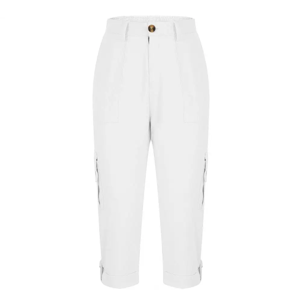 Women's Capris Joggers Mid Rise Cropped Cargo Pants Summer Quick Dry Hiking Pants with Multi Pockets Lightweight Summer Bottoms - Image 13