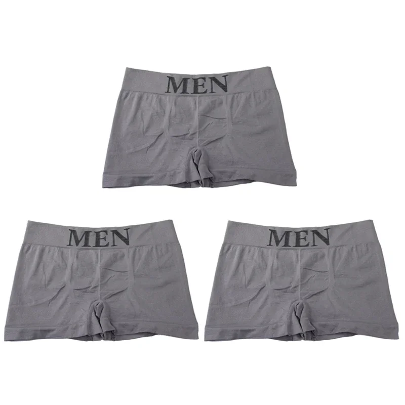 3Pcs/Lot Men's Panties Underwear Boxers Breathable Man Boxer Solid Underpants Comfortable Male Brand Shorts Black Blue Underwear - Image 17
