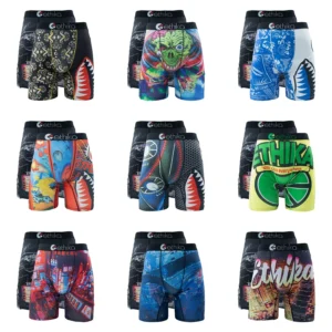 ETHIKA 2Pcs Men Boxershorts Mesh Breathable Crotch Mens Panties Men Underpants Underwear Plus Size Men's Boxers Briefs Trunks