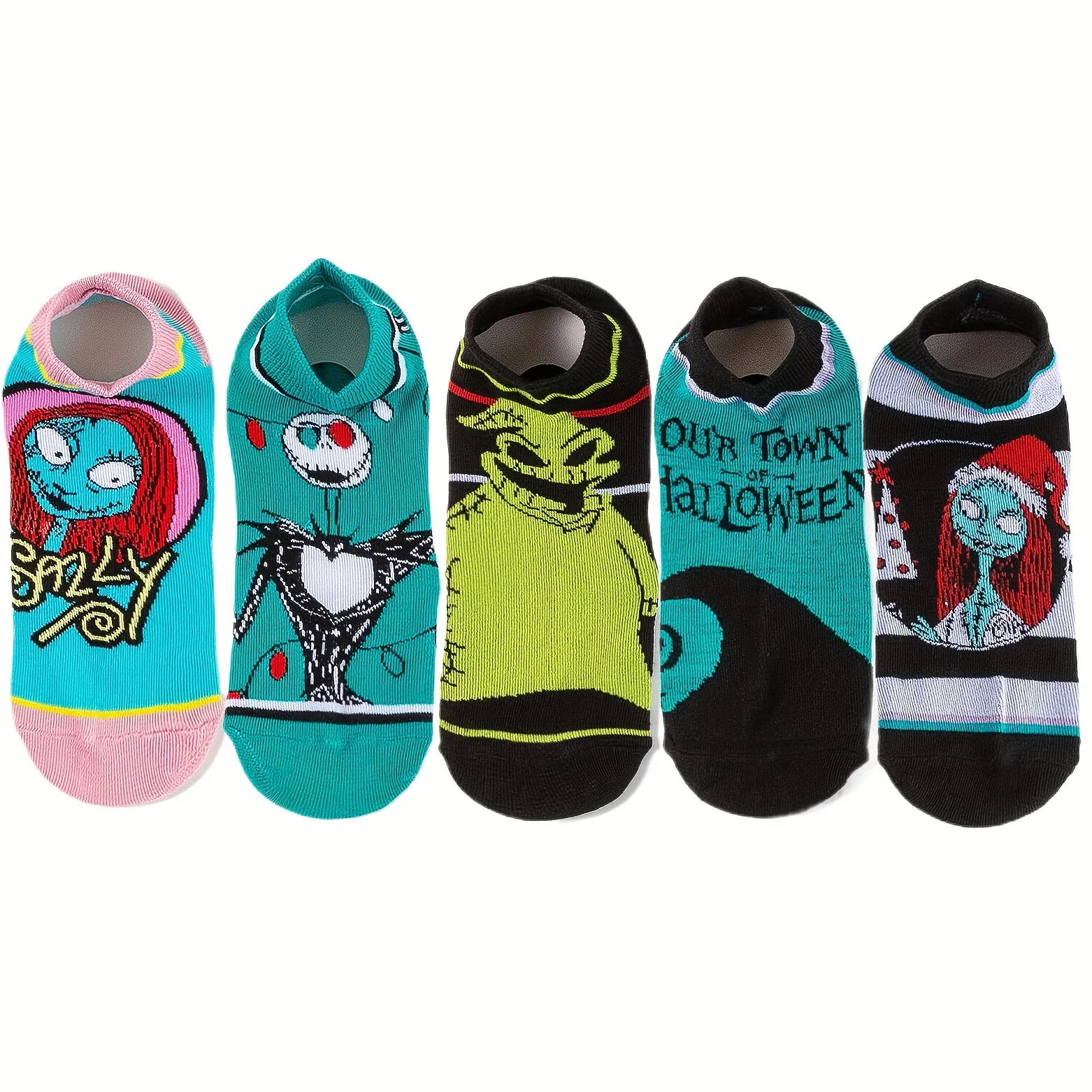 Disney Cartoon Anime Socks Men Women Jack Skellington Sally Novelty Funny Casual Crew Socks Christmas Halloween - Image 14