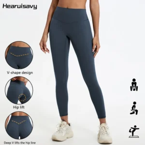 Hearuisavy Super Soft Fabrics High Waist Leggings Quick-Dry Gym Yoga Pants Running Workout Tights Push Up Sports Leggings Women