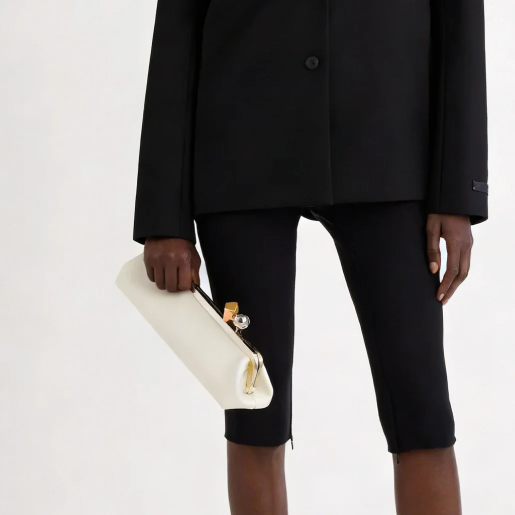 women kisslock frame bag design black clasp pouch clutch purse evening dinner party bag 2026 new microfibe leather shoulder bag - Image 2