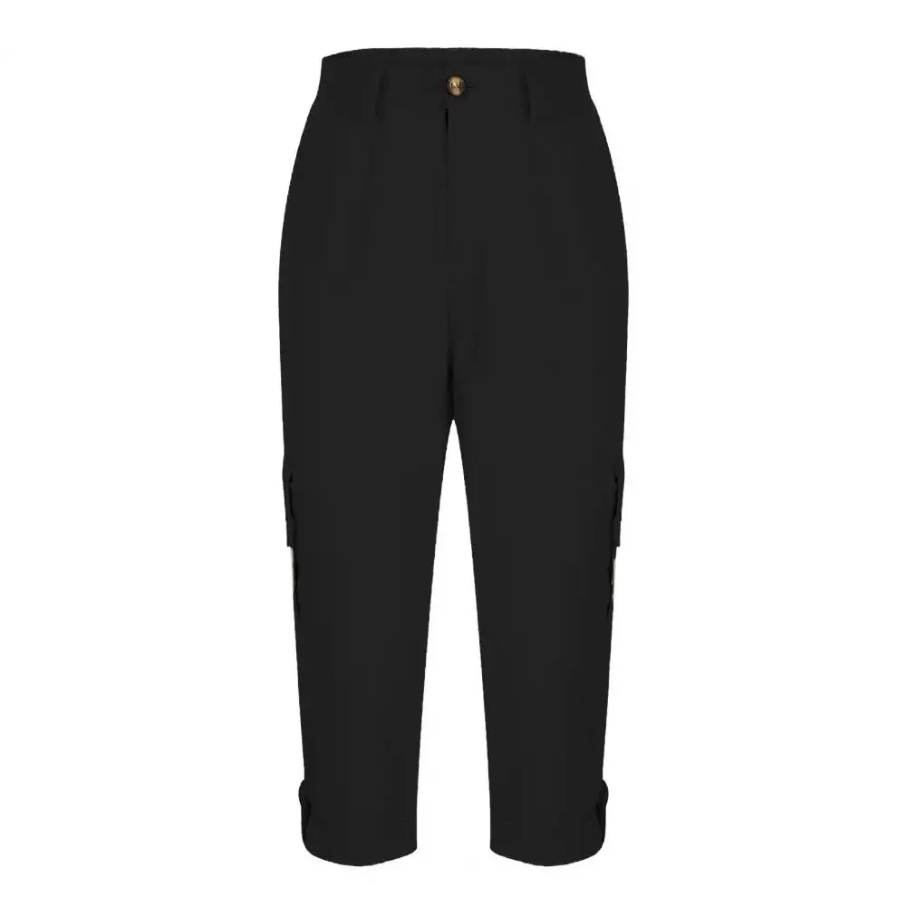Women's Capris Joggers Mid Rise Cropped Cargo Pants Summer Quick Dry Hiking Pants with Multi Pockets Lightweight Summer Bottoms - Image 14