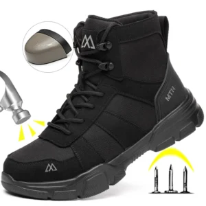 Light Breathable Protection Safety Shoes Men Steel Toe Cap Anti smash Work Shoes Anti-puncture Indestructible Man Safety Boots