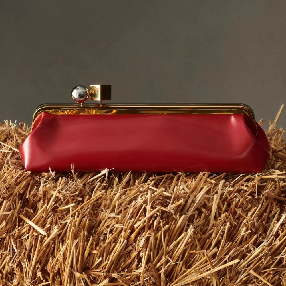 women kisslock frame bag design black clasp pouch clutch purse evening dinner party bag 2026 new microfibe leather shoulder bag - Image 10