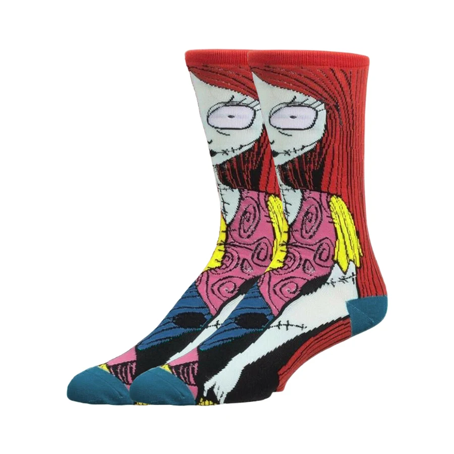 Disney Cartoon Anime Socks Men Women Jack Skellington Sally Novelty Funny Casual Crew Socks Christmas Halloween - Image 11
