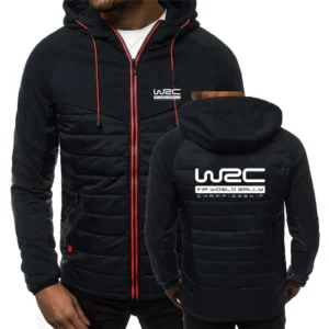 World Rally Championship WRC Printed Spring Autumn Mens Hoodies Classic Fashion Long Sleeve Solid Color Padded Zipper Jacket