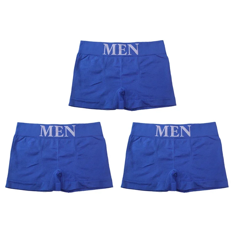 3Pcs/Lot Men's Panties Underwear Boxers Breathable Man Boxer Solid Underpants Comfortable Male Brand Shorts Black Blue Underwear - Image 16