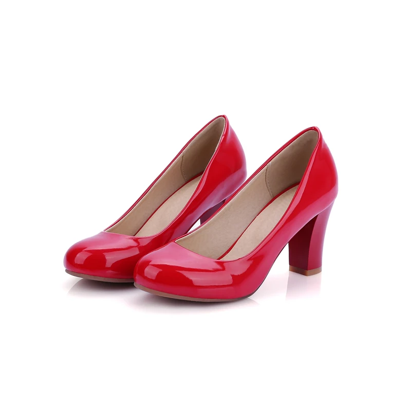 BLXQPYT Women's High Heels Pumps 2026 Fashion Big Size 31-47 Spring Autumn 4 Colors PU Leather Party Wedding Shoes 222-7 - Image 8
