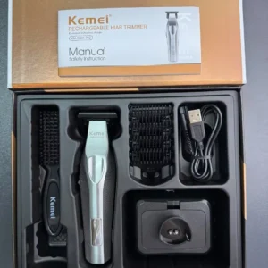 Kemei 3023-702 Zero Gapped Cordless Hair Trimmer Professional Hair Clipper Men Barber Rechargeable Finish Hair Citing Machine