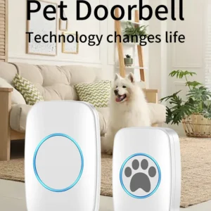 Touch Pet Doorbell 300M/984 ft Range 60 Songs Cat & Dog Training Pager LED Flash light Smart Wireless Doorbell Plug US EU