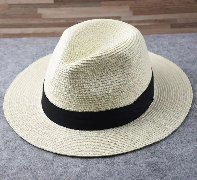Male Foldable Big Head Straw Hat Panama Summer Outdoors Cowboy Hat Sandy Beach Sun Hats Man Plus Size Fedora Hat 57CM 60CM 64CM - Image 9