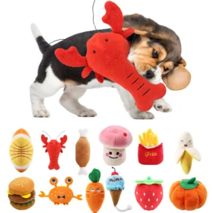 1Pc Pet Toys Fruit Animals Cartoon Dog Toy Stuffed Squeaking Cute Plush Puzzle for Dogs Cat Chew Squeaker Squeaky Toy