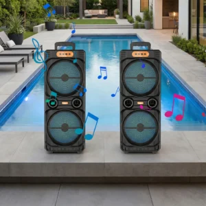 BT Speaker Portable Speaker 16W Outdoor Wireless Speaker Heavy Bass Sound Column Big Power Stereo Speaker for Dancing Party
