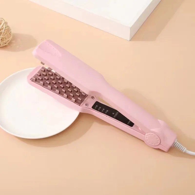 3D Grid Hair Crimper Volumizer Ceramic Professional Hair Fluffy Corrugated Curler Flat Iron Corn Hair Splint Perm 4 Temperatures - Image 7