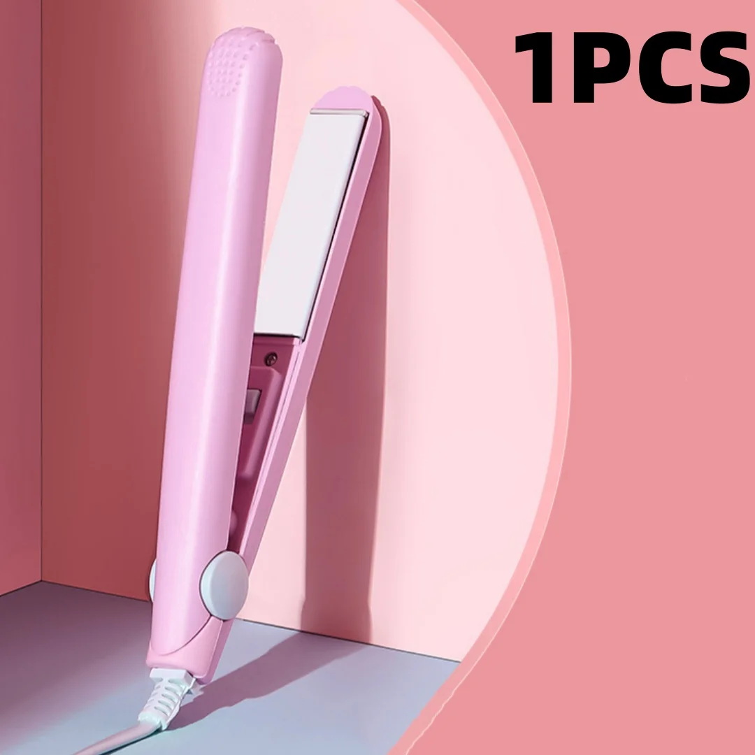 289--Small Hair Straightener & Curler Mini Portable Flat Iron for Bangs, Students, Straightening & Curling - Image 2