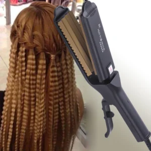 Fluffy Hair Crimping Iron Big Teeth Corrugated Iron Volumizing Hair Crimper Wide Plates Fast Heat Curling Iron Wave Styling Tool