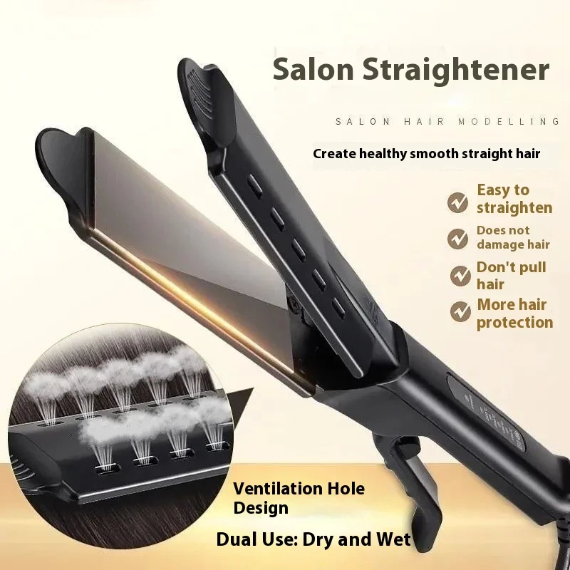 Dual Use Hair Straightener Curling Iron 4 Temperature Settings Portable Styling Tool for Straightening Curling Air Bangs - Image 4