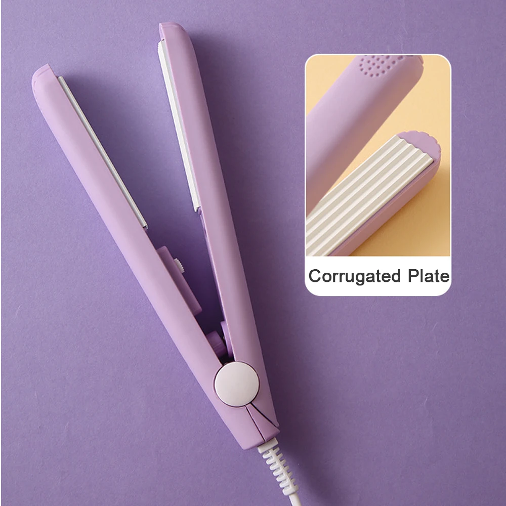2024 Best Sell Mini Hair Curler Fluffy Splint Flat Iron Curling Corrugated Plate Pro Electric Hair Crimper For All Hair Lengths - Image 7
