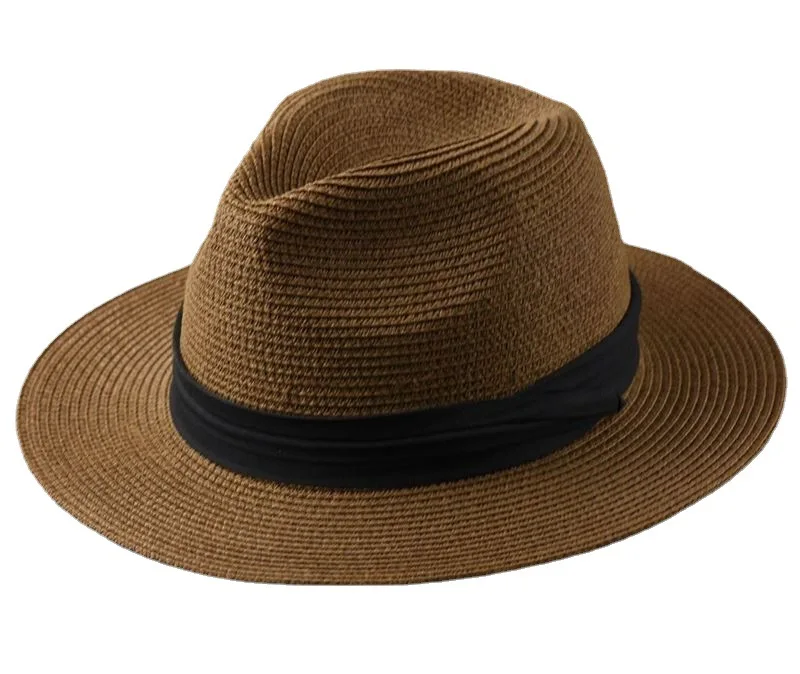 Male Foldable Big Head Straw Hat Panama Summer Outdoors Cowboy Hat Sandy Beach Sun Hats Man Plus Size Fedora Hat 57CM 60CM 64CM - Image 8