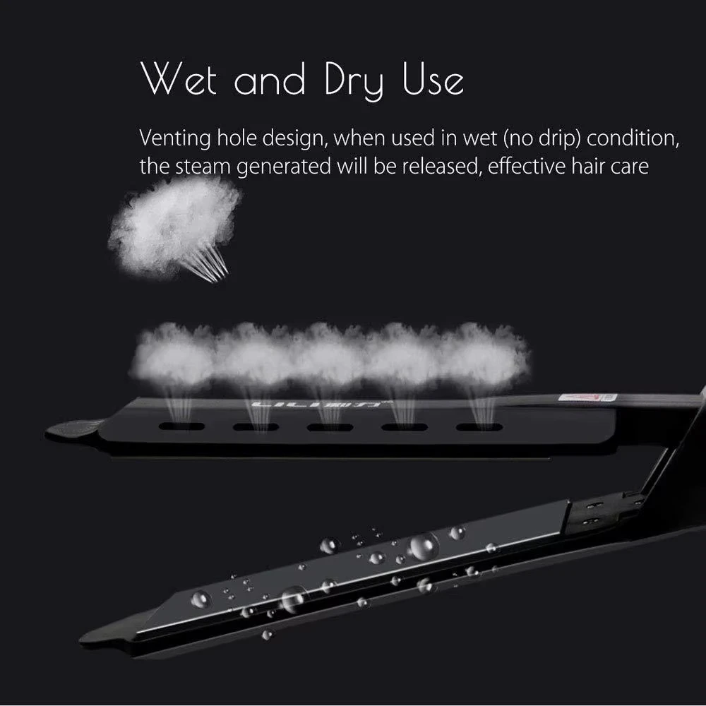 Dual Use Hair Straightener Curling Iron 4 Temperature Settings Portable Styling Tool for Straightening Curling Air Bangs - Image 6