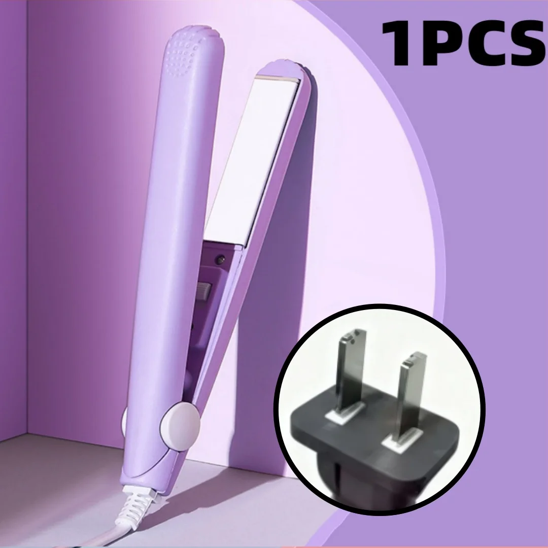 289--Small Hair Straightener & Curler Mini Portable Flat Iron for Bangs, Students, Straightening & Curling - Image 8