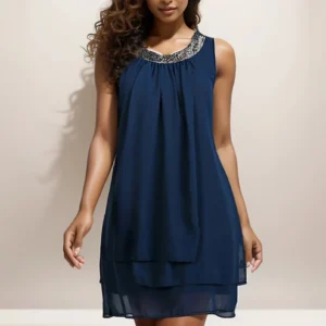 Women's Shift Dress Knee Length Dress Sleeveless Solid Color Layered Spring & Summer Loose Size Hot 2025 Black Purple Navy Blue
