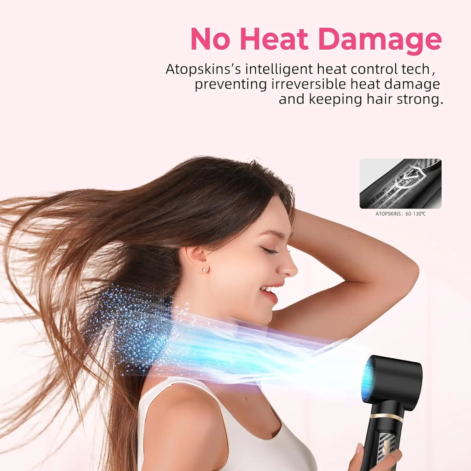 5-in-1 Ionic Hair Dryer Brush: Fast Drying, Curling, Frizz-Free for All Hair Types - Black - Image 5